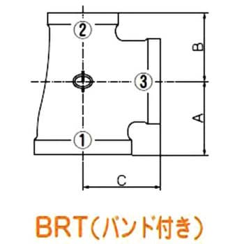 3rt W 三方径違いチーズ ねじ込み式可鍛鋳鉄製管継手 白 リケン 呼び径 50 32 25 A 呼び径 2 1 1 4 1 B 3rt W 通販モノタロウ