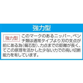 偏芯型電工ペンチ (圧着付き) エスコ