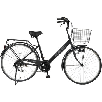 防災サイクル 26型6段変速付き ノンパンク シティサイクル 【完成組立品】 東部