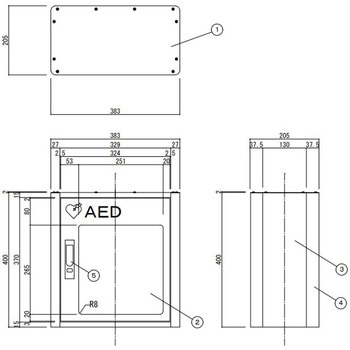 AEDボックス単体型 MDX-331 満点商会