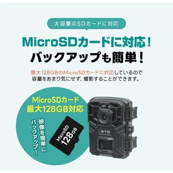 防犯カメラ 手のひらサイズ 6400万画静止画・200万画素動画 小型 トレイルカメラ - 塚本無線