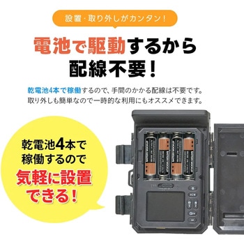 防犯カメラ ソーラーバッテリー搭載 100MP静止画・4K/8MP動画 トレイルカメラ AP接続可能 塚本無線