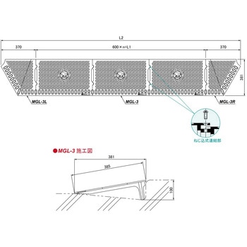 ラクラクスロープ 乗用車用・連結式 T-2荷重 第一機材