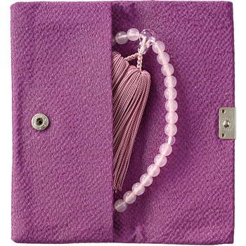 数珠セット 女性用 紅水晶風 - マルアイ