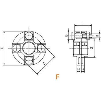 組フランジ ZD継手(白)(シール材付ねじ込み式可鍛鋳鉄製管継手) リケン