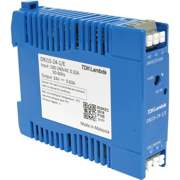 DINレール取付専用ユニット型電源 DRJ 15W ヨーロッパ端子 TDKラムダ
