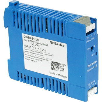 DINレール取付専用ユニット型電源 DRJ 30W ヨーロッパ端子 TDKラムダ