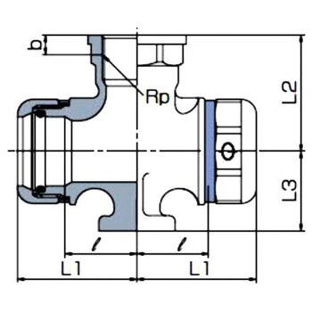 SUS-F-WTT 給水栓用座付チーズ コマ・サスフィット リケン 呼び径13×1