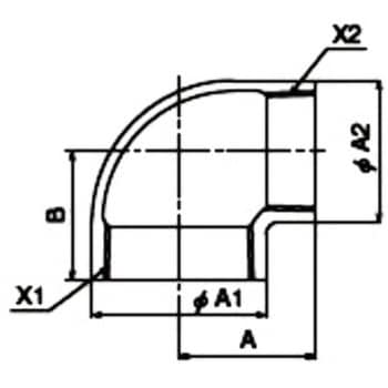 径違いエルボ ZD(シール材付)継手(SUS) リケン