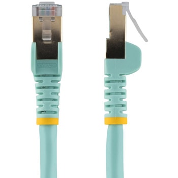カテゴリ6A対応LANケーブル(アクア)Cat6A STP(シールドツイストペア)ケーブル ツメ折れ防止カバー付き StarTech.com