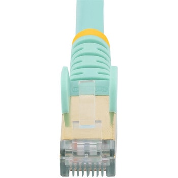 カテゴリ6A対応LANケーブル(アクア)Cat6A STP(シールドツイストペア)ケーブル ツメ折れ防止カバー付き StarTech.com