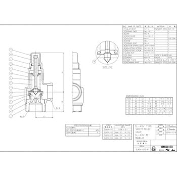 安全逃し弁(ふく太郎)SL40V ベン 安全弁 【通販モノタロウ】