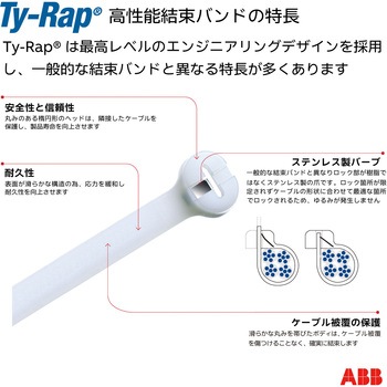 高性能ケーブルタイ 耐熱グレード(淡青色) TY-Rap