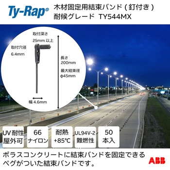 ポーラスコンクリート固定用結束バンド TY-Rap