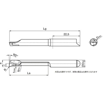 溝入れ工具 インサート 内径・面取り加工用 GT106． グーリング