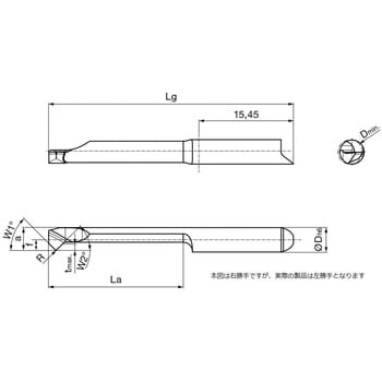 溝入れ工具 インサート 内径・面取り加工用 GT104． グーリング
