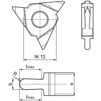 溝入れ工具 インサート 内径・面取り加工用 nanoAコート GT106． グーリング