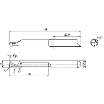 溝入れ工具 インサート 内径・面取り加工用 nanoAコート GT106． グーリング