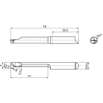 溝入れ工具 インサート 内径・面取り加工用 nanoAコート GT106． グーリング