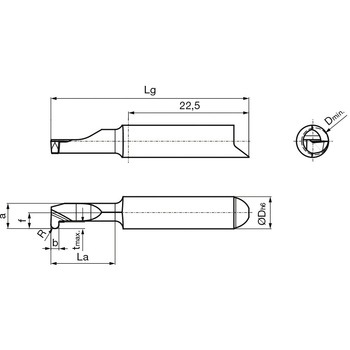 溝入れ工具 インサート 内径フルR溝入れ加工用 nanoAコート GE108． グーリング