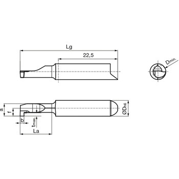 溝入れ工具 インサート 内径溝入れ加工用 nanoAコート GE108． グーリング