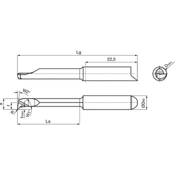 溝入れ工具 インサート 内径加工用 nanoAコート GT108． グーリング
