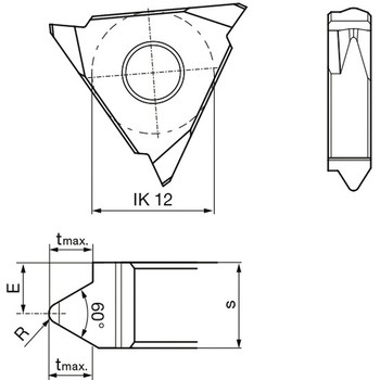 溝入れ工具 インサート 外径ねじ切り さらい刃付き メートルねじ用 FIREコート GG305． グーリング