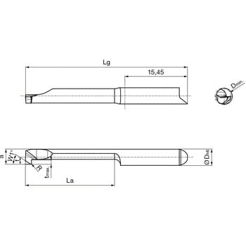 溝入れ工具 インサート 内径加工用(引き加工用) nanoAコート GT104． グーリング