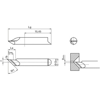 溝入れ工具 インサート 内径端面穴面取り加工用 GA104． グーリング