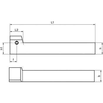 溝入れ工具 角シャンクホルダ・ オフセット90° レギュラ- GH104． - グーリング