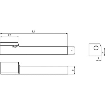 溝入れ工具 角シャンクホルダ・ストレート 0° レギュラ- GH106． - グーリング