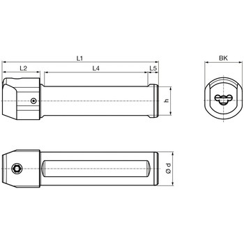 溝入れ工具 丸シャンクホルダ・上部クランプねじ レギュラ- GB104． グーリング
