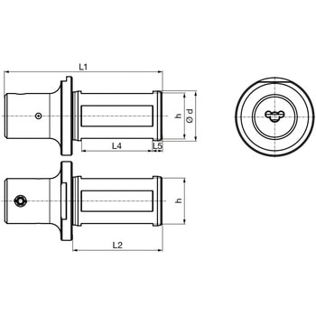 溝入れ工具 丸シャンクホルダ・4 面平取り付き レギュラ- GB104． - グーリング