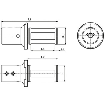 溝入れ工具 丸シャンクホルダ・4 面平取り付き レギュラ- GB106． グーリング