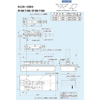 フロアヒンジ 中心吊90度一方開き DIA 【通販モノタロウ】