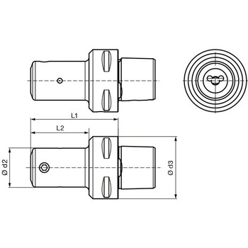 溝入れ工具 ポリゴンシャンクホルダ・ISO 26623 ストレート 0° レギュラ- GH104． グーリング