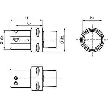 溝入れ工具 ポリゴンシャンクホルダ ISO 26623・オフセット 90° レギュラ- GH106． グーリング