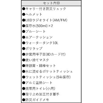 8-1500A 緊急防災18点セット 1個 岸田産業 【通販モノタロウ】