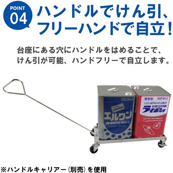 SIC 一斗缶台車 2缶用 エムあい