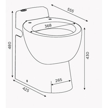 ポンプ内蔵型排水圧送トイレ サニコンパクトプロ(普通便座付きモデル)