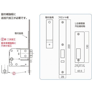 MIWA交換用パーツ ALフロント板セット 長沢製作所