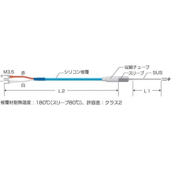 K熱電対シースタイプ(シリコン被覆) スリーハイ