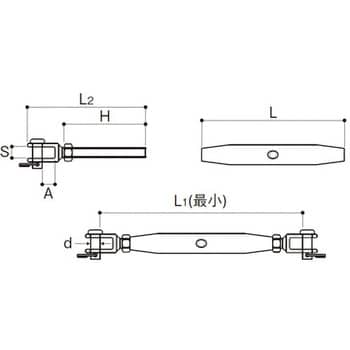 PTB-9J パイプターンバックル J&J ステンレス 1個 ふじわら(AIOULE