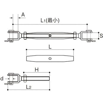 PTB-20J-316 パイプターンバックル (ジョウ) ステンレス 1個 ふじわら