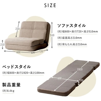 4WAYコンパクトソファベッド セルタン