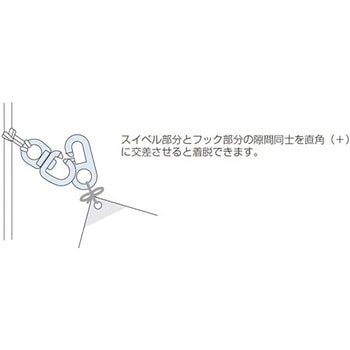旗スイベルフック 真鍮製 AIOULE(ふじわら)