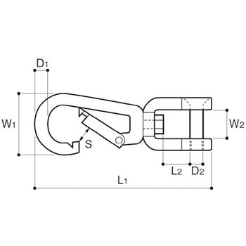 カラビナシャックル ステンレス AIOULE(ふじわら)