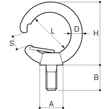 フックアイボルト(ミリネジ) ステンレス ふじわら(AIOULE) 吊具用