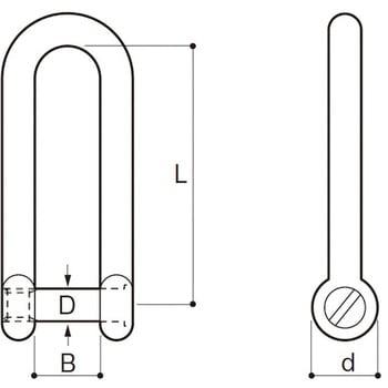 ロング沈みシャックル ステンレス - AIOULE(ふじわら)