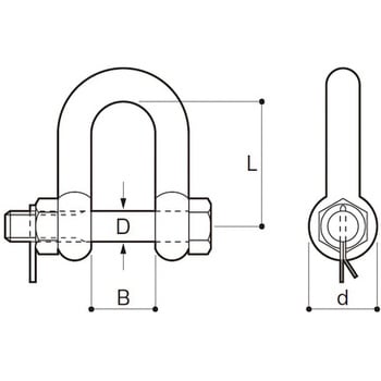 SBM-25 SBMシャックル ステンレス 1個 ふじわら(AIOULE) 【通販サイト